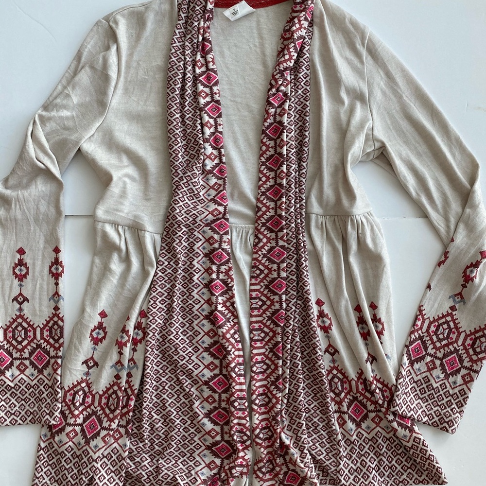 One September Anthropologie Floral open cardigan S